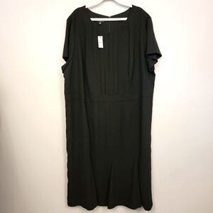 Talbots Black Pleated Dress 